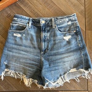 PAIGE Dani Distressed Jean Shorts